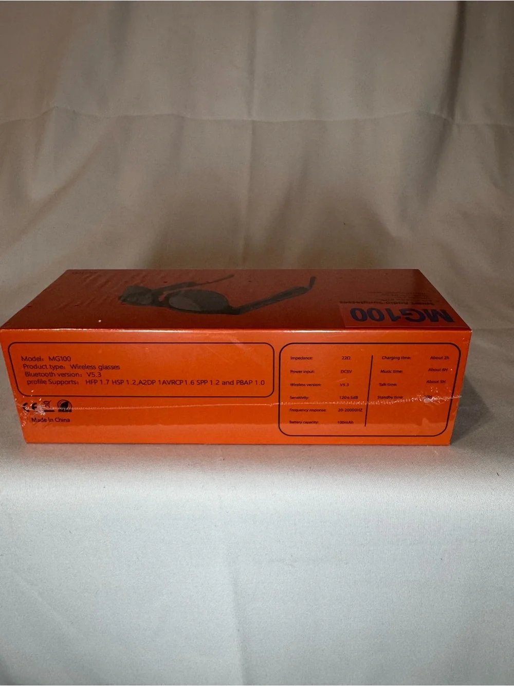 MG100 Smart Audio Sunglasses - Orange Box